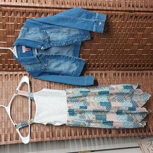 Girls Bundle, Blueberi Boulevard dress, Jean Jacket, Girls Size 10